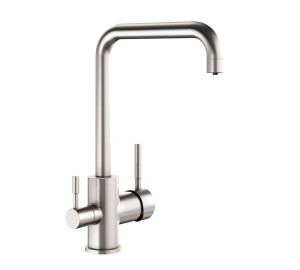 Grifo de cocina monomando 3 vías apertura en frio Acero Inoxidable Tau